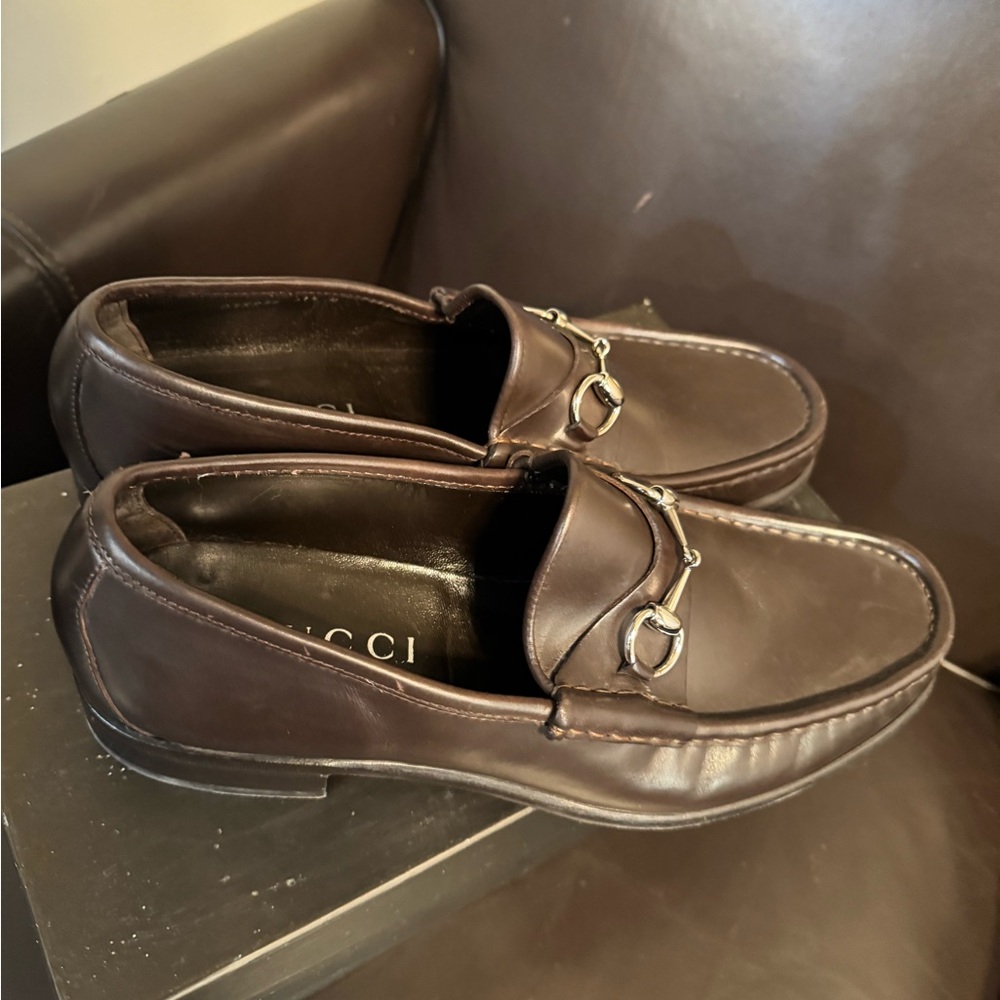 Gucci Men's Brown Leather Loafers